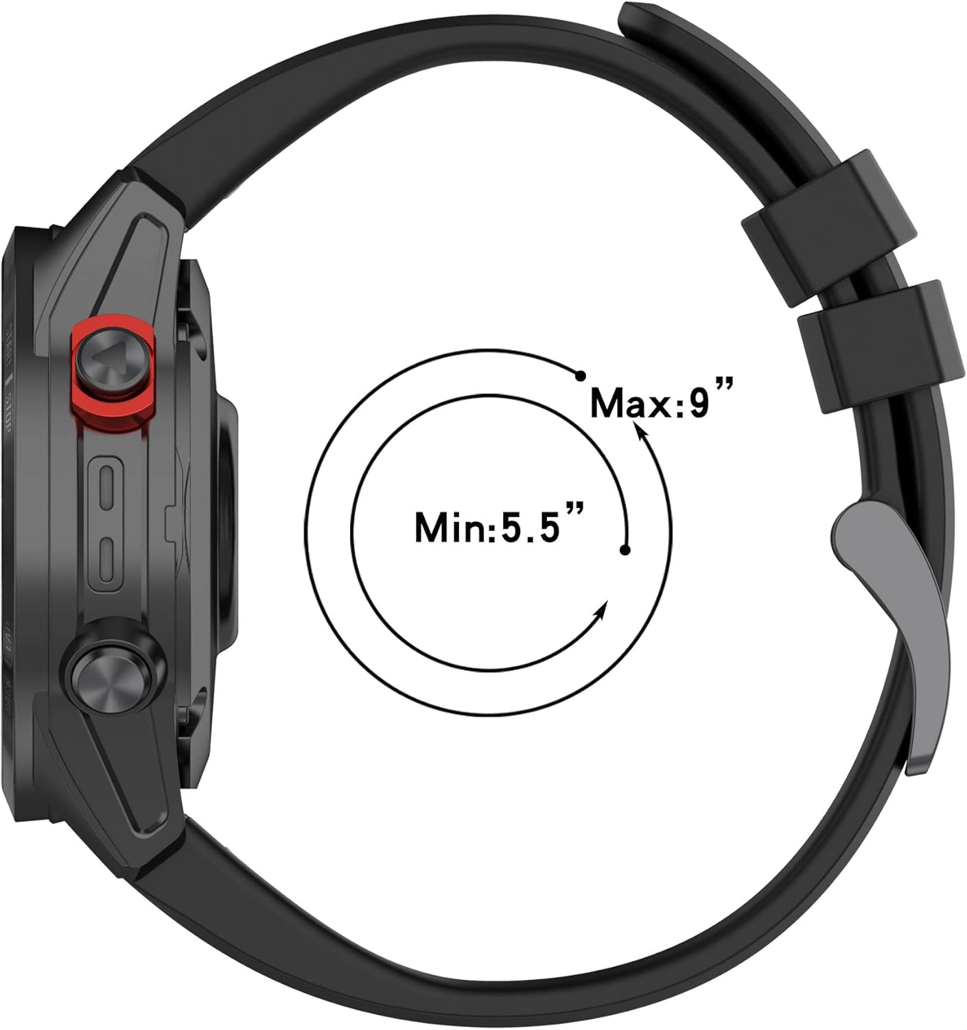 SENGKOB Compatible con Fenix 6 correas de 0.866in de silicona suave de fácil ajuste para relojes inteligentes Fenix 6