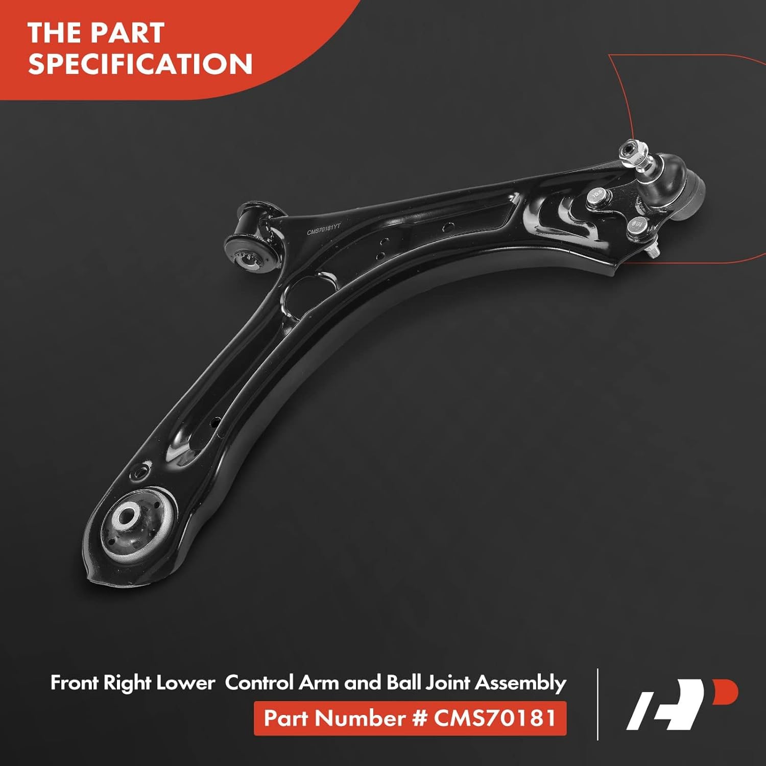 A-Premium Brazo de control inferior delantero derecho, con rótula y buje, compatible con Volkswagen Passat 2012-2021, Beetle 2012-2019