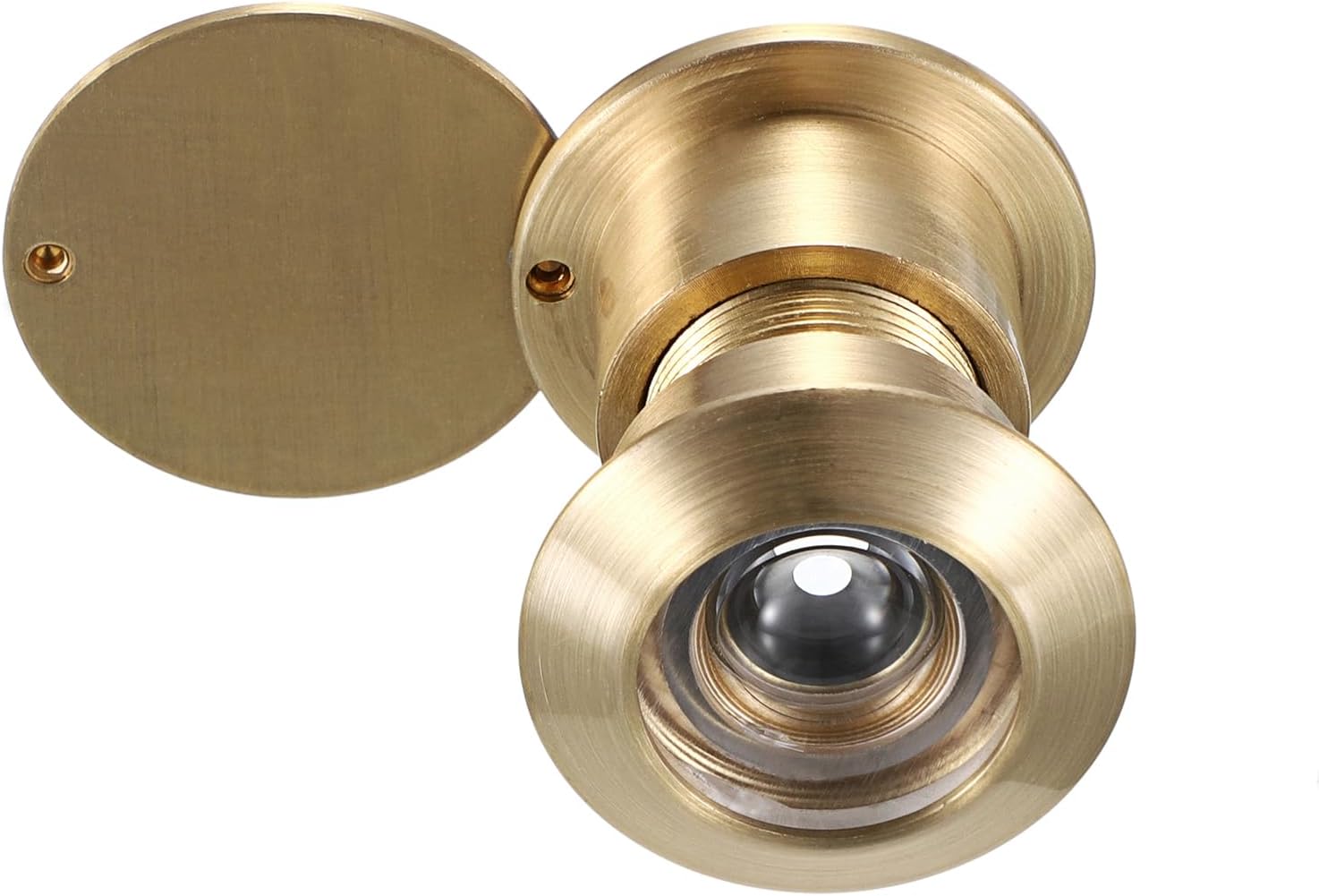 Sumnacon Visor de puerta grande de 220 grados con cubierta de privacidad giratoria resistente, mirilla de seguridad de latón macizo para puertas de