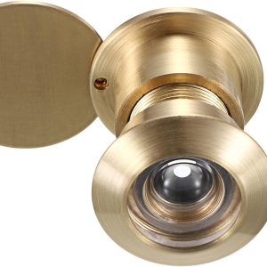 Sumnacon Visor de puerta grande de 220 grados con cubierta de privacidad giratoria resistente, mirilla de seguridad de latón macizo para puertas de Sumnacon Visor de puerta grande de 220 grados con cubierta de privacidad giratoria resistente, mirilla de seguridad de latón macizo para puertas de
