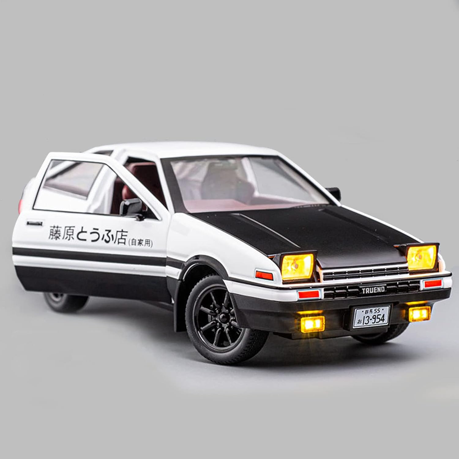 Mzexoma Initial D Toyota Trueno AE86 – Modelo de automóvil de aleación fundida a presión, juguetes deportivos para niños y adultos, vehículos de