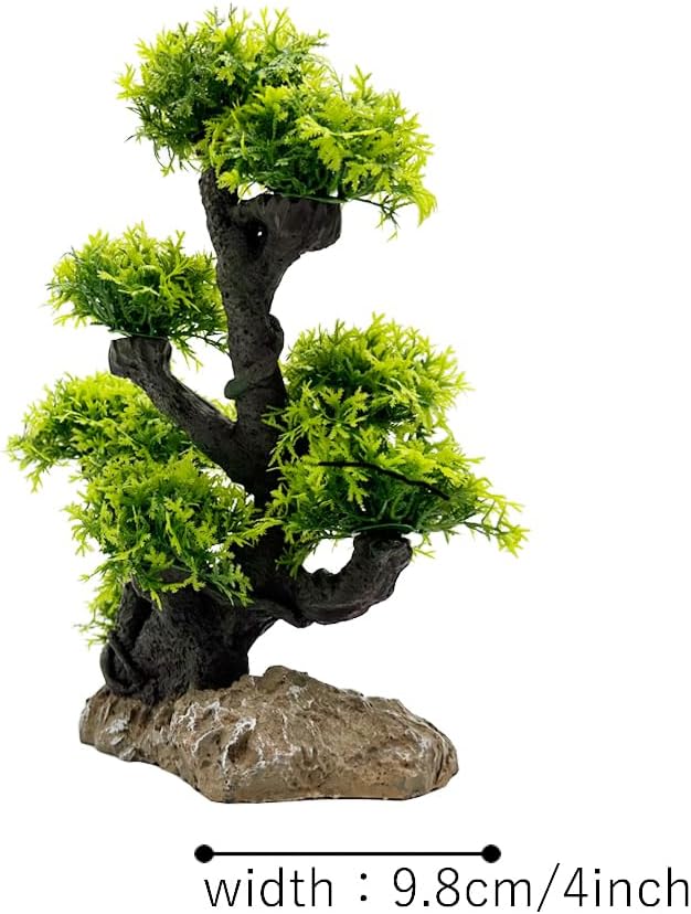Smoothedo-Pets Plantas de acuario, decoraciones de pecera, tamaño mediano, 11 pulgadas, plantas artificiales de plástico, peces dorados, paisaje
