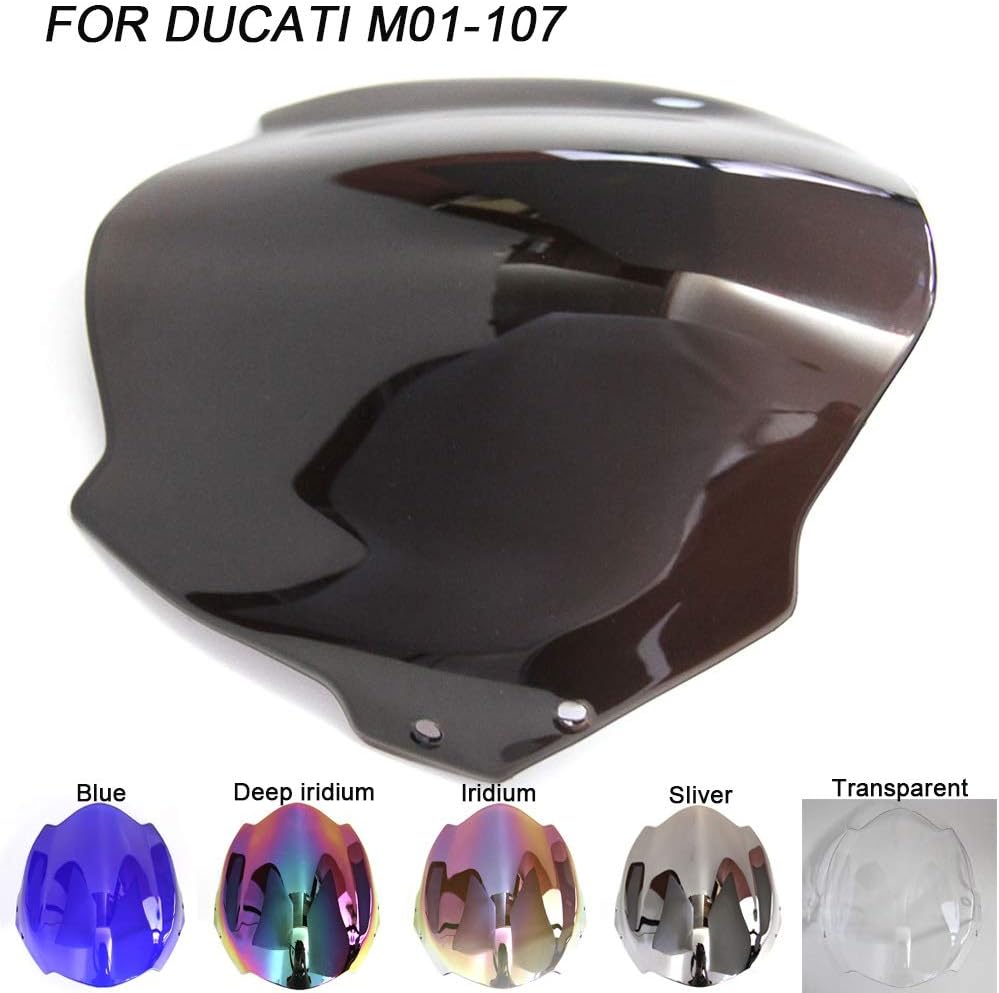 Tornillos para parabrisas de motocicleta, accesorios compatibles con deflectores de viento Iridium Ducati 696 2009 2010 2011 (color iridio profundo)