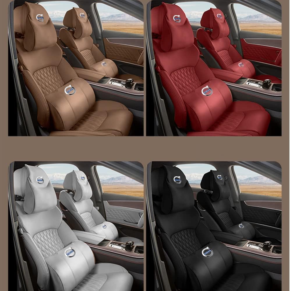 1 almohada de cuello para asiento de automóvil para Volvo XC60 XC90 XC40 S90 S60L para asiento de automóvil, protege el cuello y vértebra, cojín de