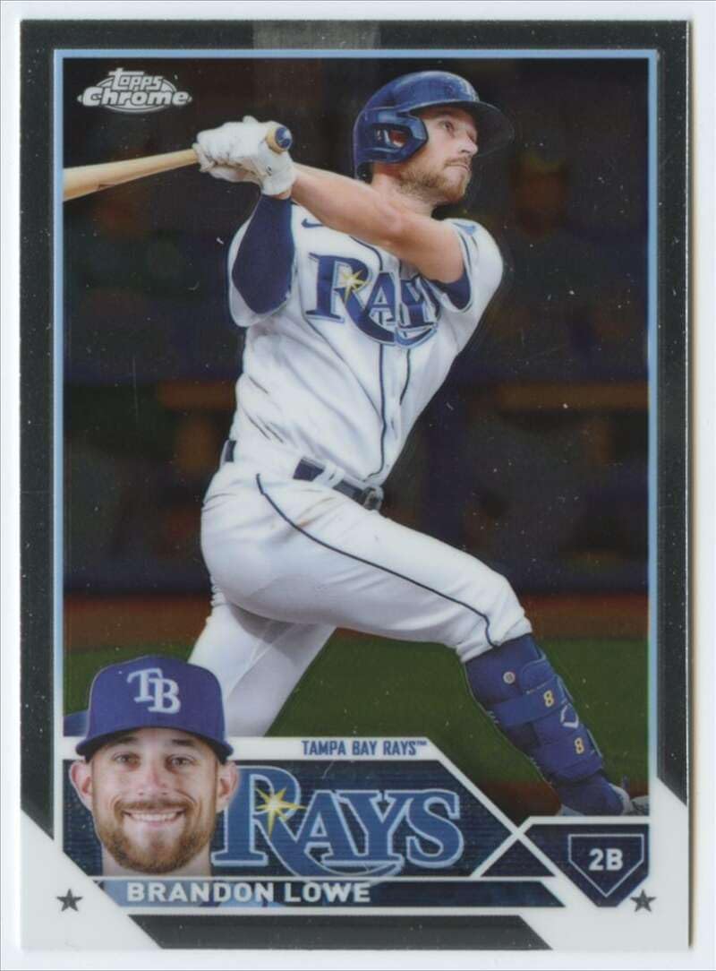 2023 Topps Chrome #208 Brandon Lowe NM-MT Tampa Bay Rays Baseball Trading Card