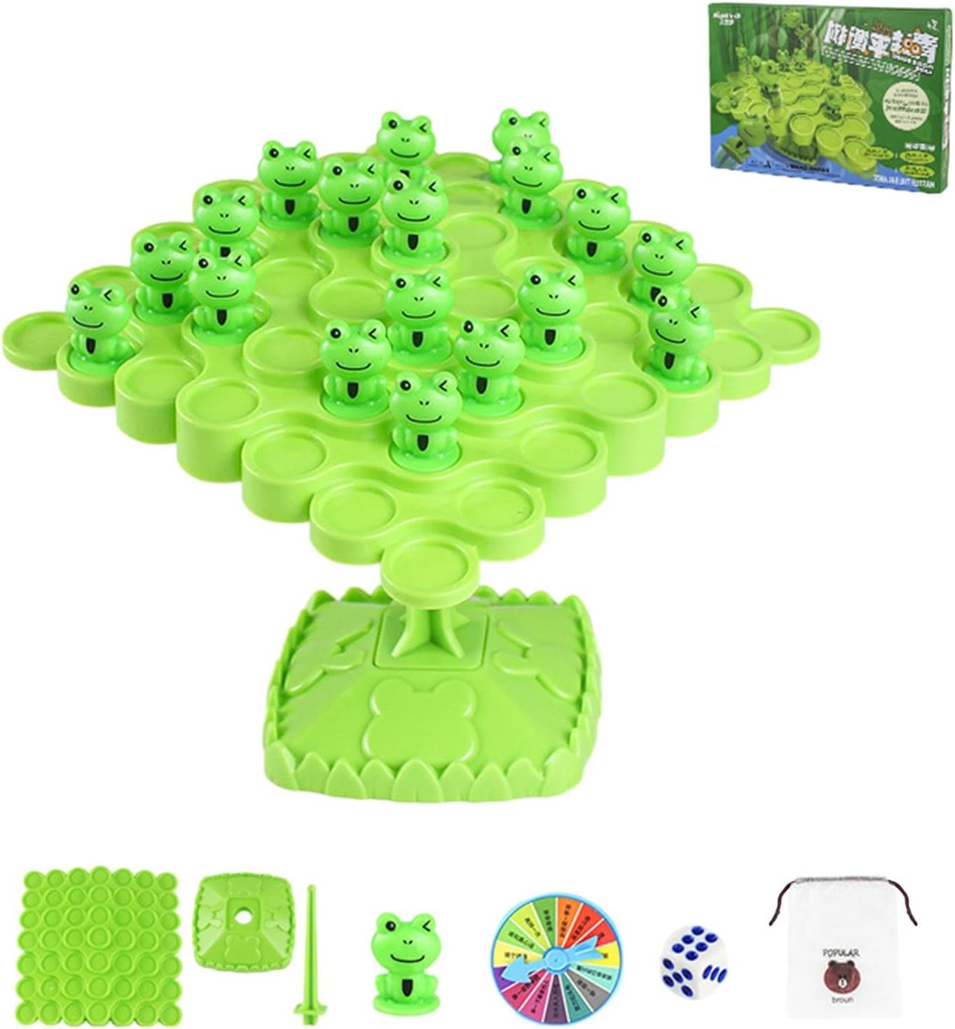 Juego de mesa de árbol de equilibrio de rana, juegos de equilibrio para niños, juguetes de árbol de equilibrio de rana ABS para niños, juguete de