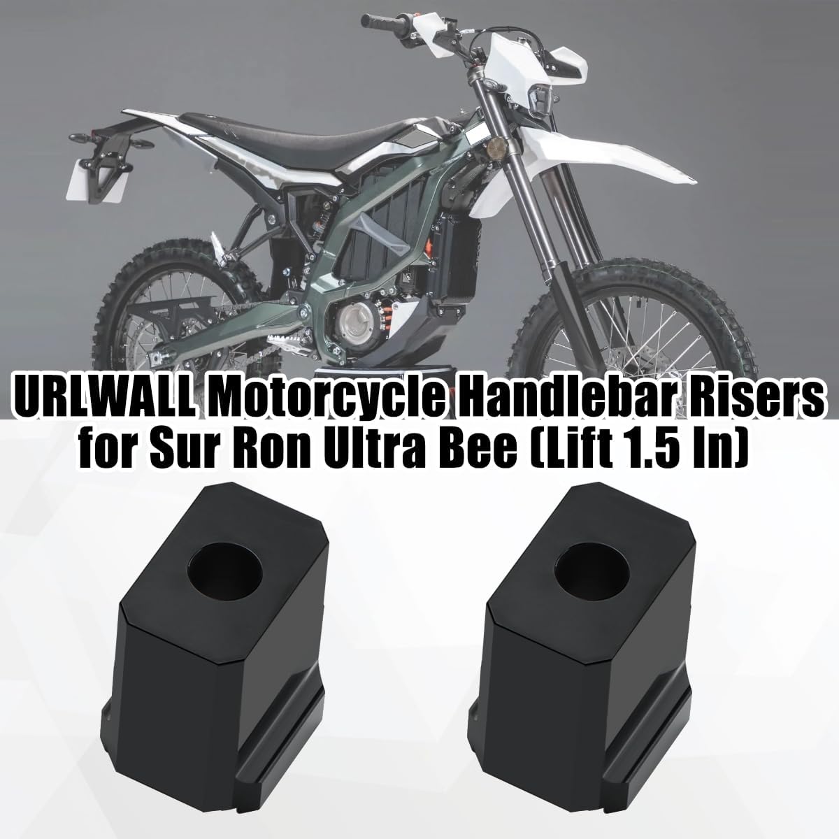 URLWALL Elevadores de manillar de motocicleta para Sur Ron Ultra Bee, almohadillas de elevación de manillar CNC de aluminio para bicicleta de cross