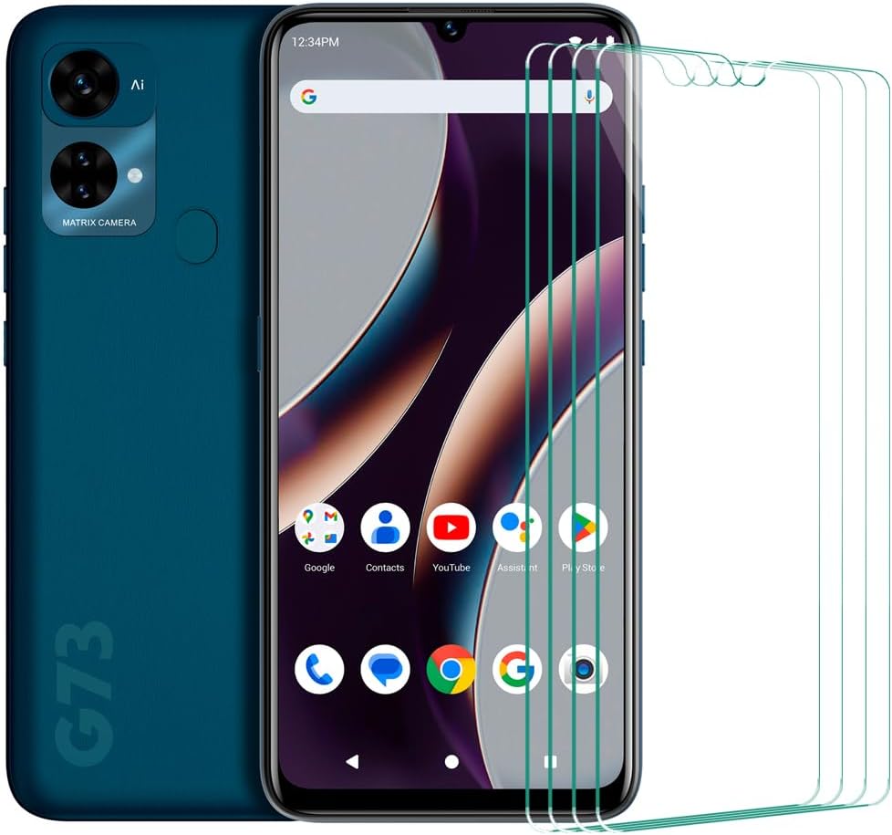 Paquete de 4 protectores de pantalla para BLU G73 G0771 (6.8 pulgadas), protectores de pantalla BLU G73, película de vidrio templado, dureza 9H,