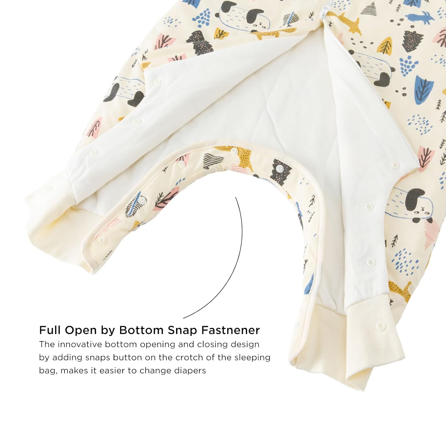 Duomiaomiao Saco de dormir para bebé, saco de dormir de algodón para cuatro estaciones con pies de 2t-3t, 1.5 TOG acolchado manta para bebés que