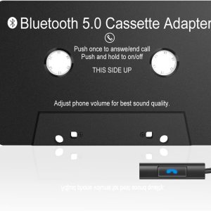 Audio Cassette Aux Adapter, Bluetooth 5.0 Cassette Receiver,Cassette Tape to Aux Adapter,Tape Audio Adapter, Tape Desk Player for Listening Mobile Audio Cassette Aux Adapter, Bluetooth 5.0 Cassette Receiver,Cassette Tape to Aux Adapter,Tape Audio Adapter, Tape Desk Player for Listening Mobile