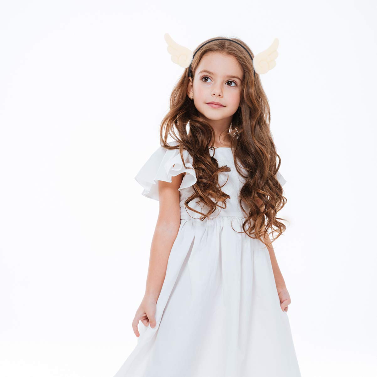 Beaupretty 2 diademas de ala de ángel, pinzas para el pelo de dibujos animados, diademas de ángel, lindas diademas de ala del diablo para niños y