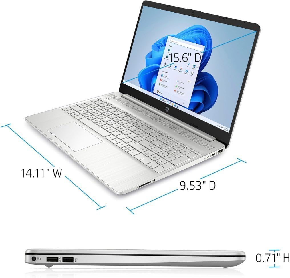 HP Laptop 2024 15, pantalla táctil FHD de 15.6 pulgadas, Intel Core i7-1255U (hasta 4.7 GHz), 16 GB de RAM, SSD PCIe de 512 GB, gráficos Intel Iris