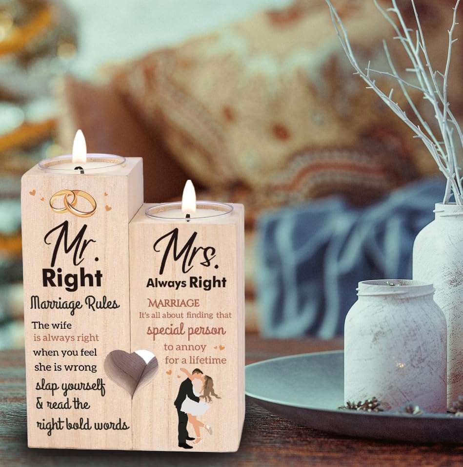 -Candelabro – Regalos de boda para parejas 2023, regalos de boda personalizados para la pareja, regalos de compromiso para parejas-Candelabro