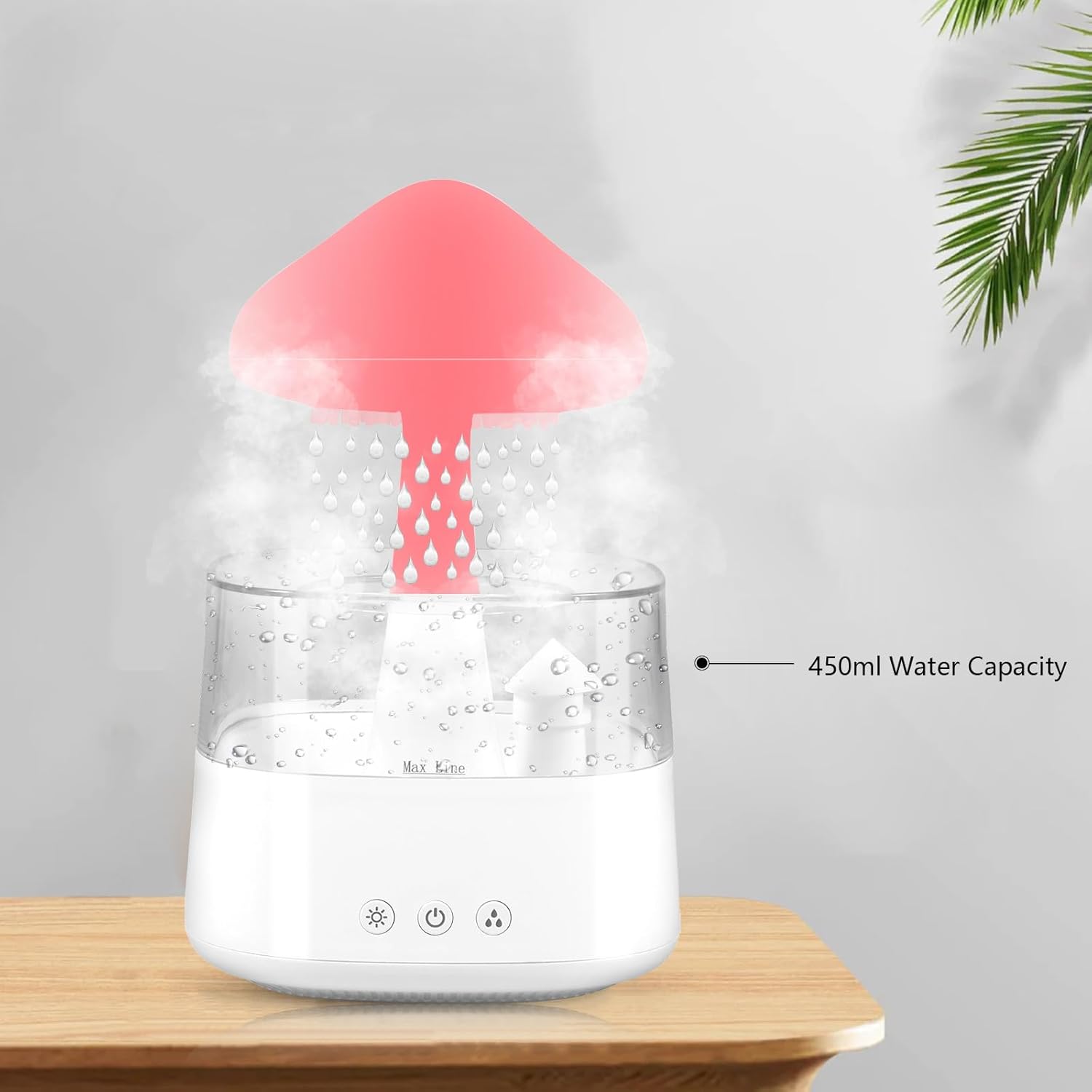 Humidificador de nube de lluvia con 7 luces de colores, difusor de lluvia y nube, lámpara de cascada, humidificador de nube de lluvia relajante,