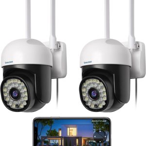 Cámara de seguridad para exteriores 1080P, 2.4G5G WiFi 360 PTZ cámaras de seguridad al aire libre, visión nocturna a color, detección de movimiento, Cámara de seguridad para exteriores 1080P, 2.4G5G WiFi 360 PTZ cámaras de seguridad al aire libre, visión nocturna a color, detección de movimiento,