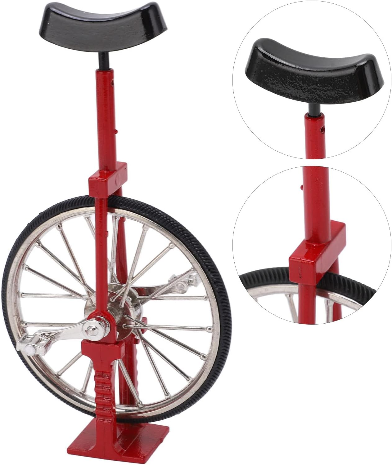 Modelo monociclo, mini adorno de bicicleta, mesa de bricolaje, modelo de una sola rueda, diseño simulado, aleación, hermoso juguete de bicicleta