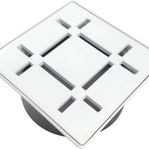 FROSCH Kit de rejilla de drenaje de ducha de acero inoxidable de 4 pulgadas, diseño de tablero (blanco mate) FROSCH Kit de rejilla de drenaje de ducha de acero inoxidable de 4 pulgadas, diseño de tablero (blanco mate)