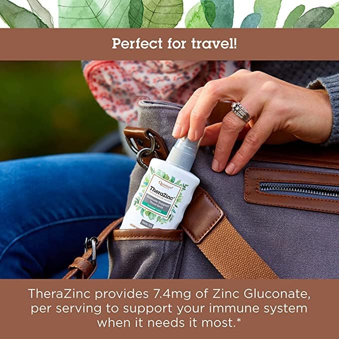 Quantum Health TheraZinc – Spray oral de zinc, soporte inmunológico de zinc para adultos y niños, proporciona alivio de garganta en un spray de zinc
