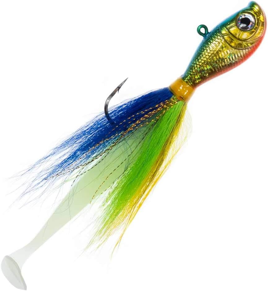 Charlie’s Worms Jiggin’ Dipper – Señuelo holográfico de pesca con cola de cubo de 38 onzas, 8 onzas para pesca de agua salada y lubina