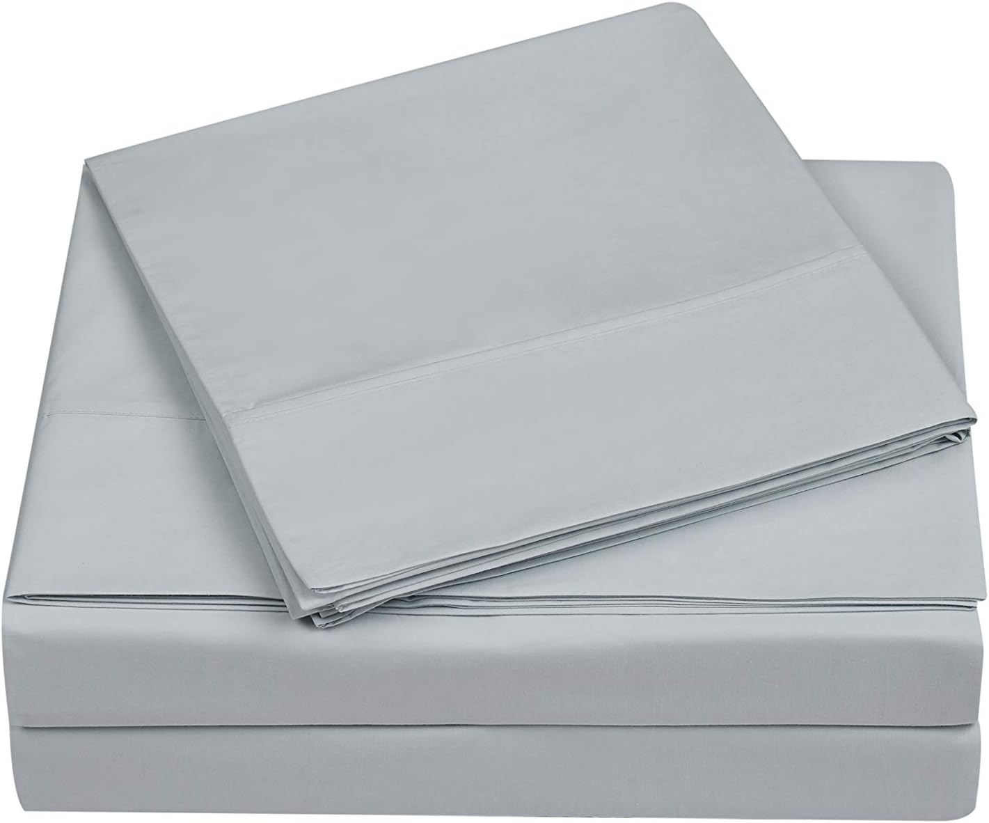 Charisma Percale Cotton 400 Thread Count, Standard Pillowcase, Grey