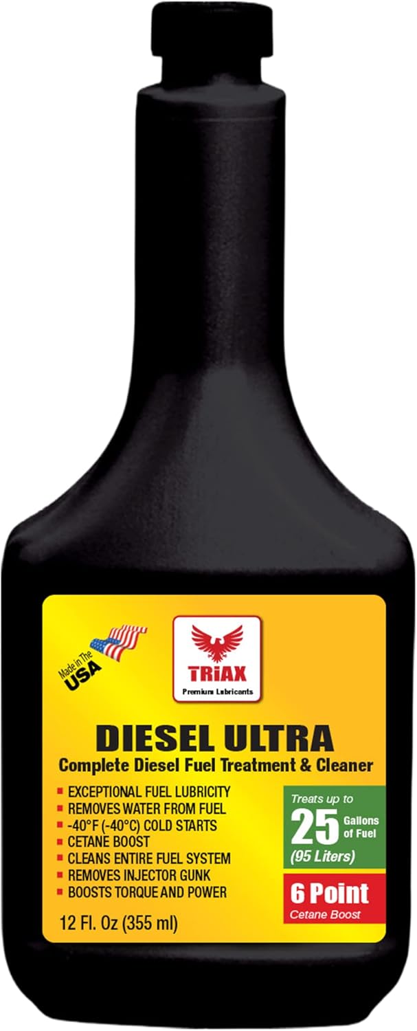 Triax Tratamiento y limpiador Diesel Ultra Fuel para aumentar la lubricidad de combustible, refuerzo MPG, limpieza completa de diésel, tratamiento