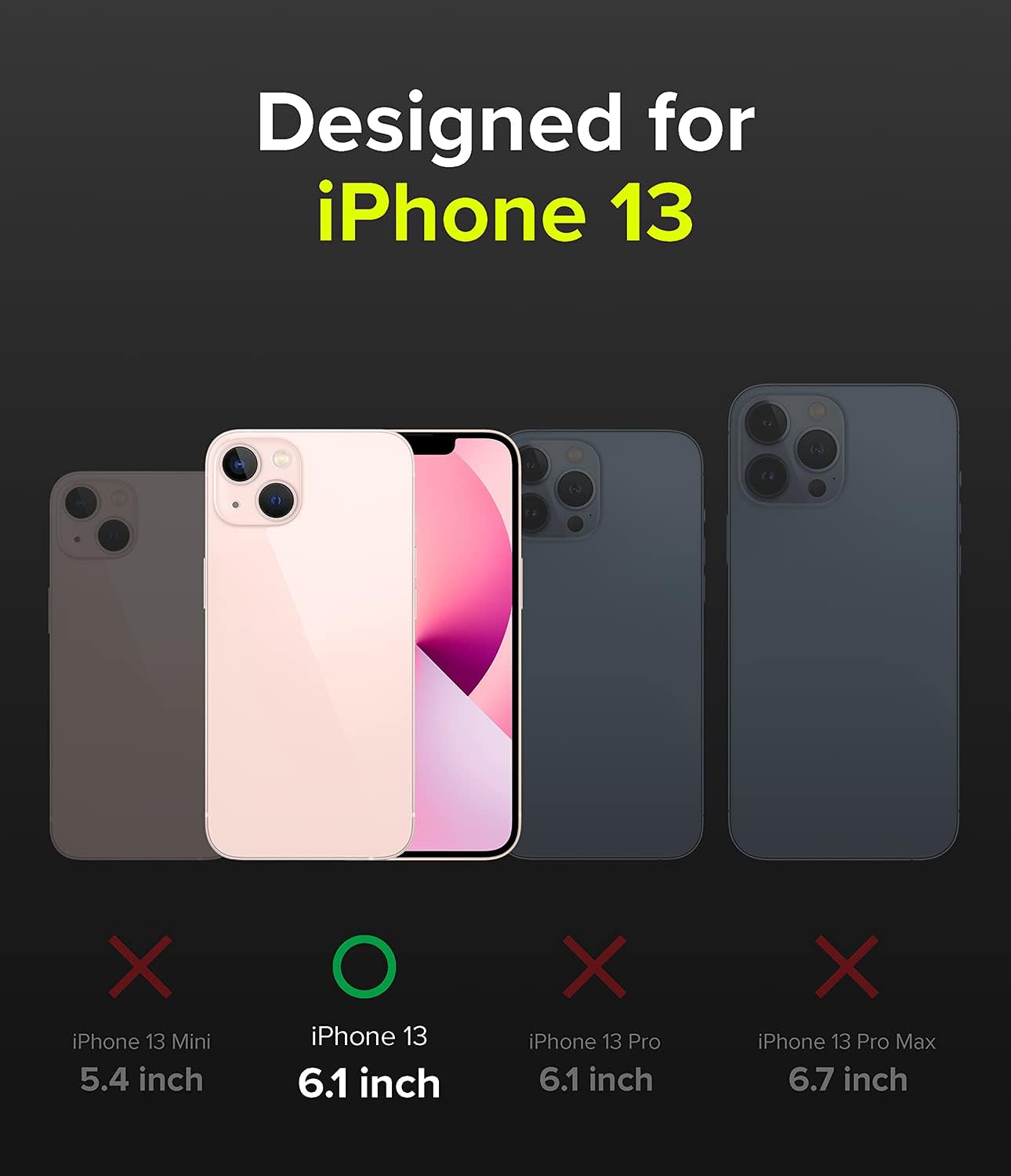 Ringke Compatible con iPhone 13, delgada, transparente, sin amarilleo, bisel elevado de policarbonato duro, revestimiento suave, cubierta para