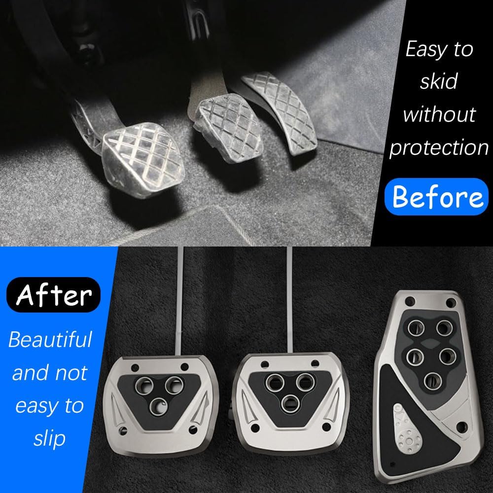 Almohadillas para pedal de automóvil, kit de placa de descanso de pedales, cubiertas de pedal de gas, almohadillas de pedal de gas de freno,