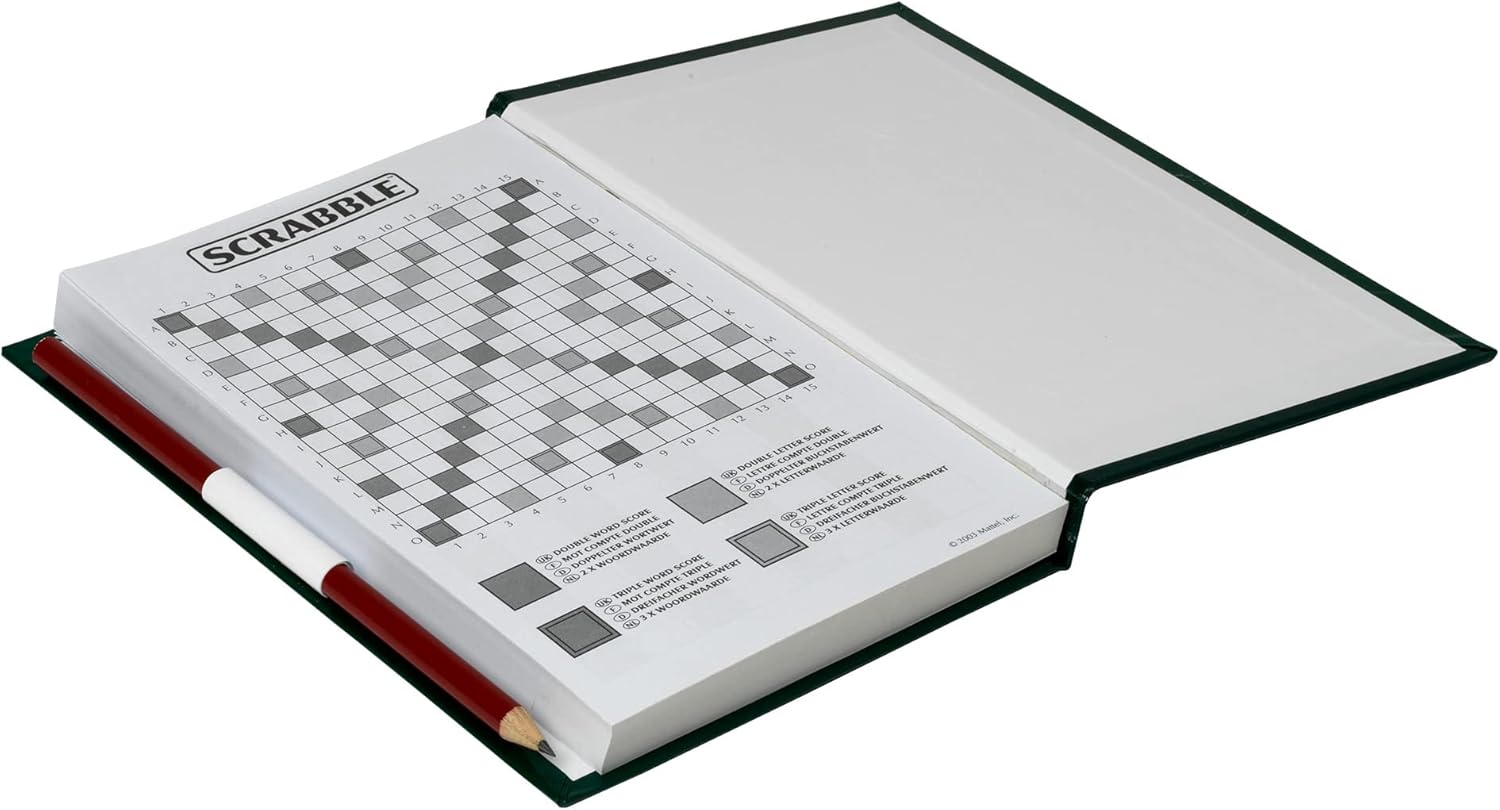 IDEAL Scrabble Libro clásico para completar tu experiencia de Scrabble  Juegos clásicos  Juegos de palabras  para 2-4 jugadores  A partir de 10 años