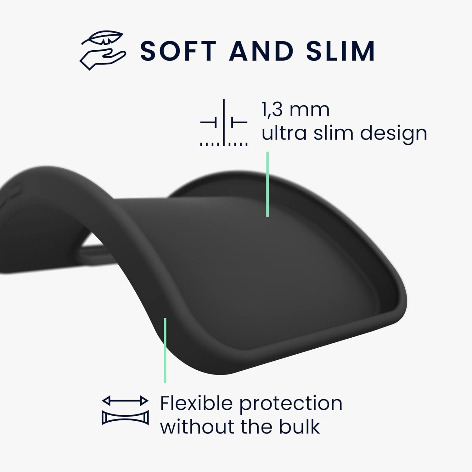 kwmobile Funda compatible con Motorola Moto E32 – Funda protectora de silicona TPU suave y delgada – Negro mate
