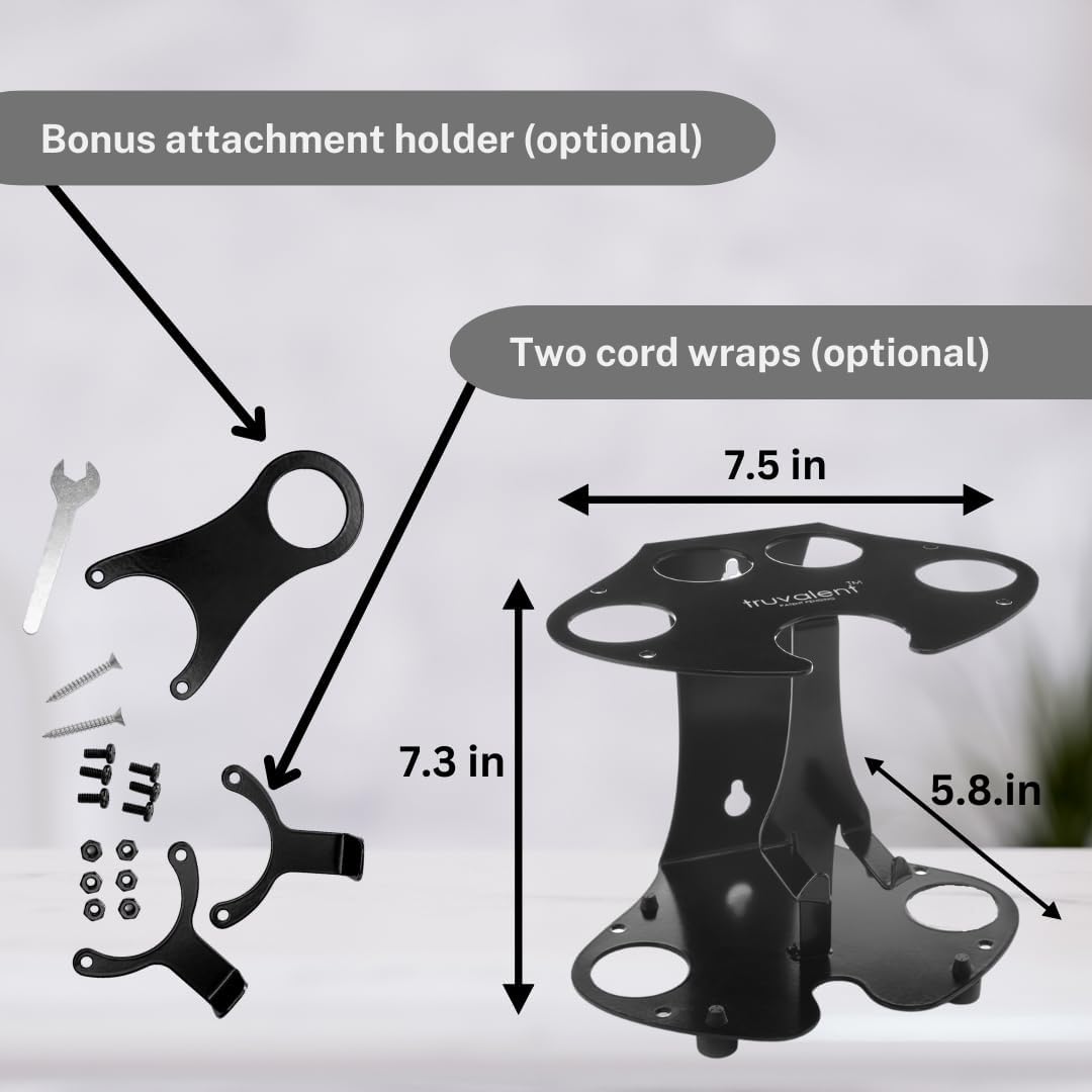 Soporte de accesorios para secador de pelo, compatible con Shark FlexStyle, organizador de baño montado en la pared o en la encimera para accesorios