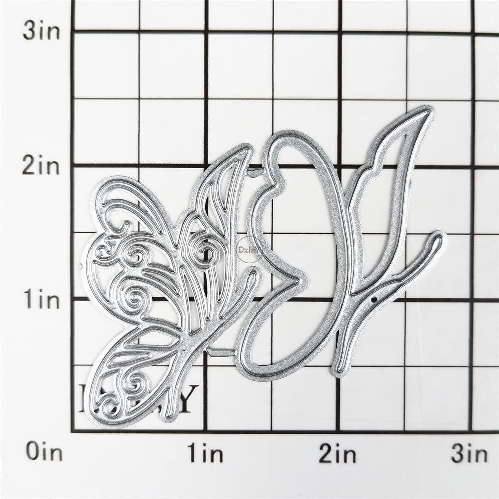 DzIxY Troqueles de corte de metal de mariposa de flores huecas para hacer tarjetas, juegos de troqueles de papel de gofrado, plantillas de álbumes