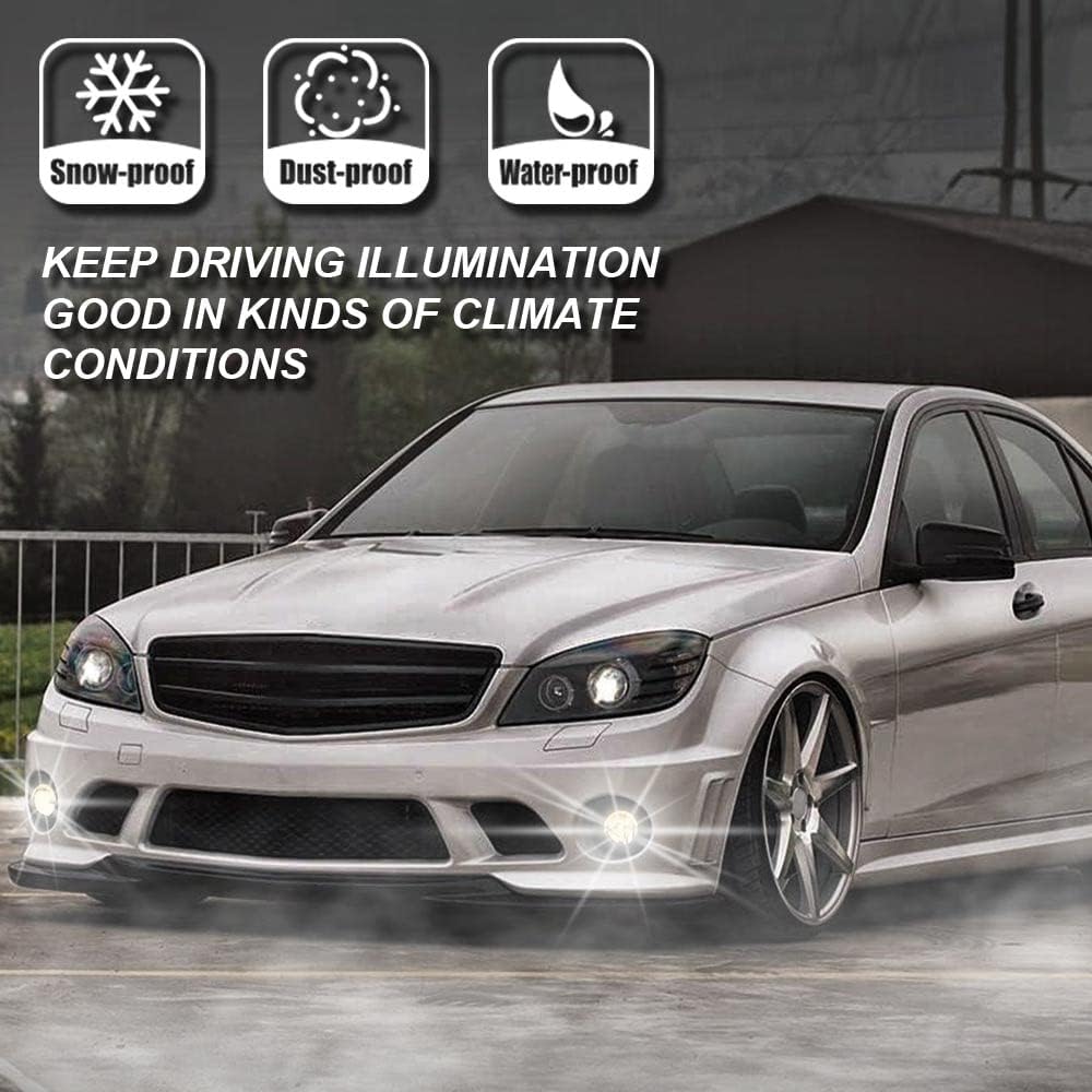 PIT66 Luces antiniebla, compatibles con Benz Clase C 2008-2011Benz Clase CL 2008-2014Benz Clase SL 2009-2012Benz ML CLASS 2008-2011Benz R CLASS