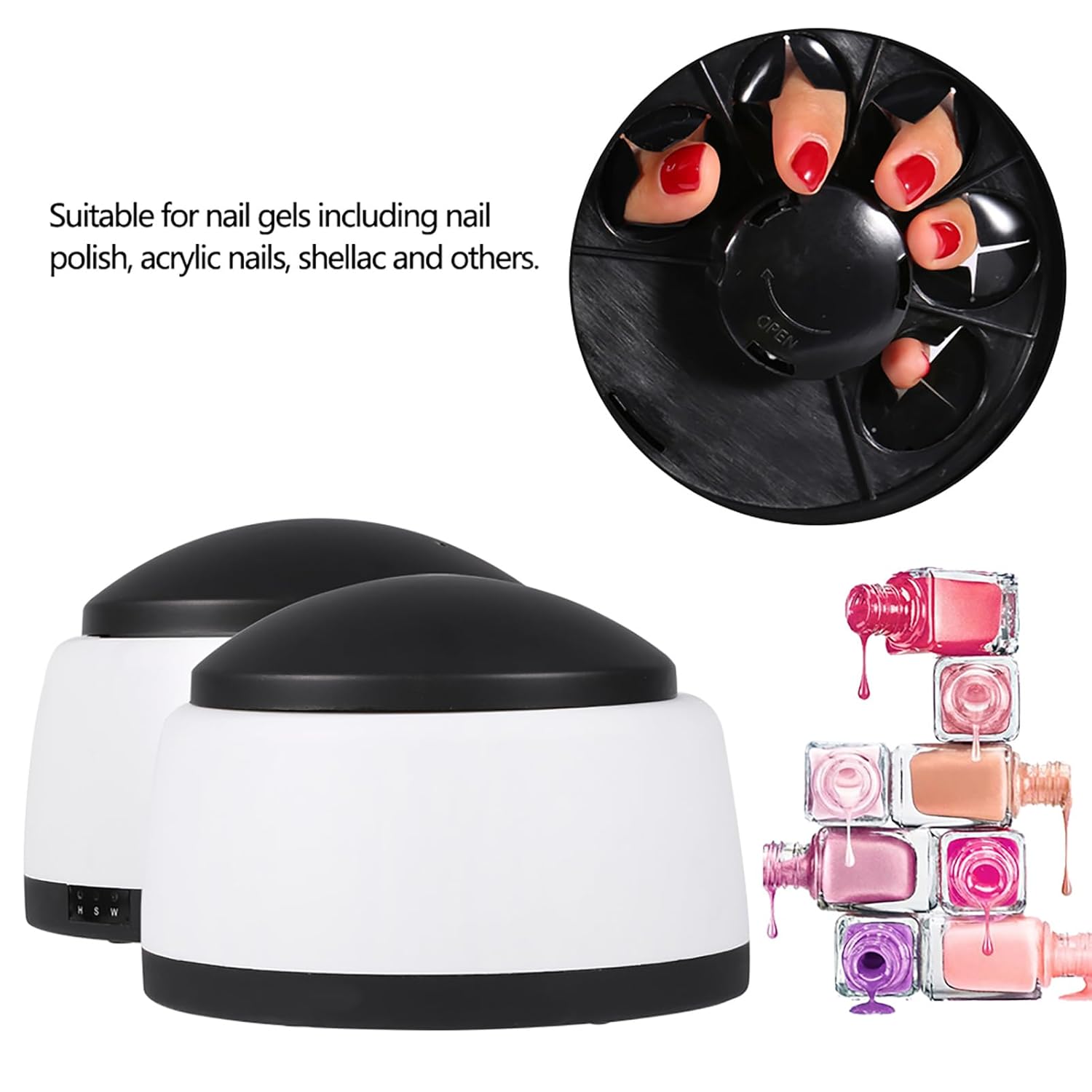 Máquina quitaesmalte de uñas, 36 W, vaporizador de esmalte de uñas de gel de vapor para salón de belleza en el hogar, limpiador portátil para salón
