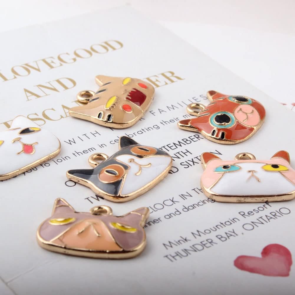 Enamel Cat Charm Bulb Charm Coffee Cup Earrings Making Charm Cute Charm Bracelet Artifact Jewelry Making DIY Pendant Necklace Supplies