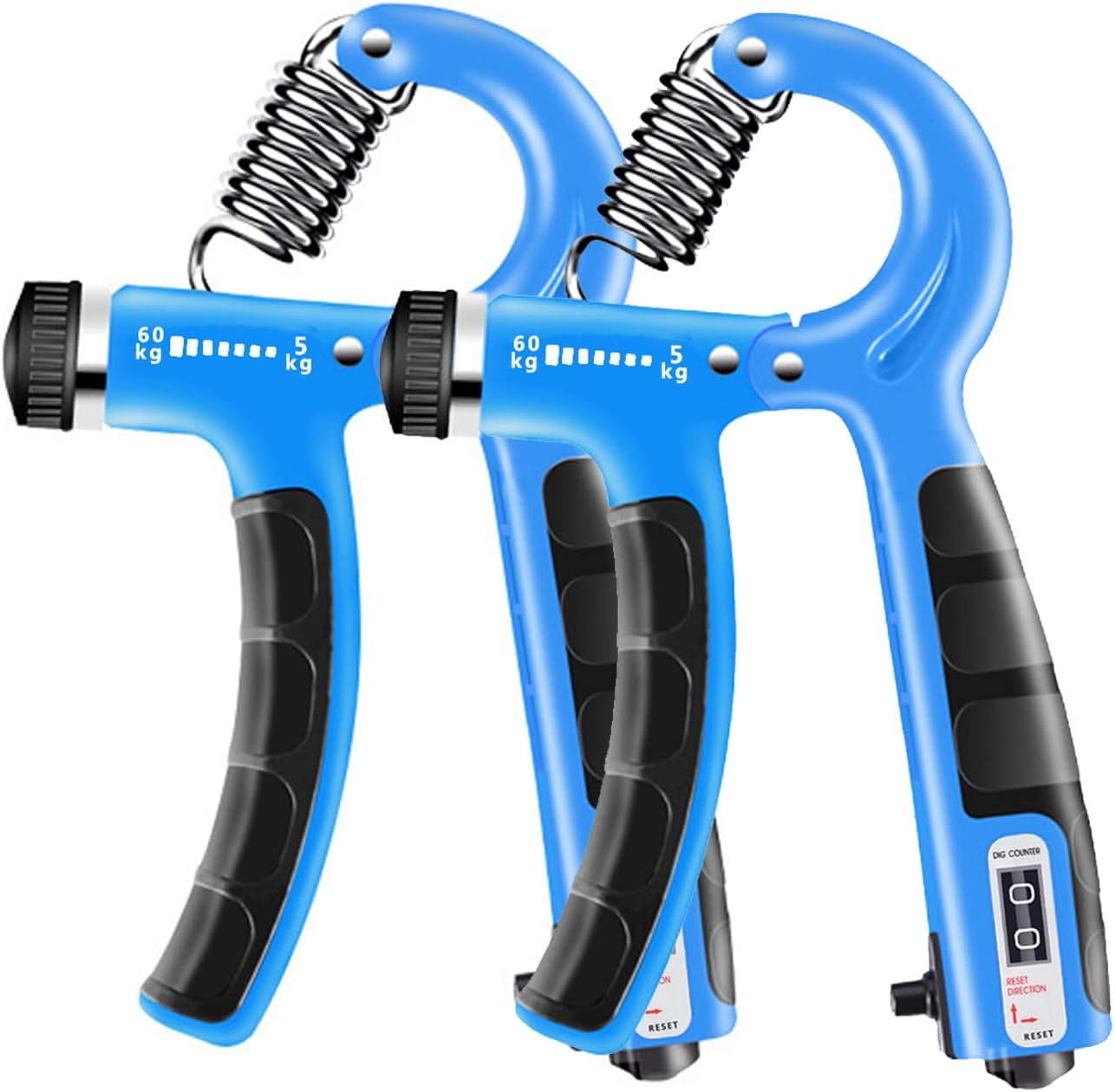 2 unidades de entrenamiento de fuerza de agarre, fortalecedor de agarre de mano, resistencia ajustable para construcción muscular y recuperación de