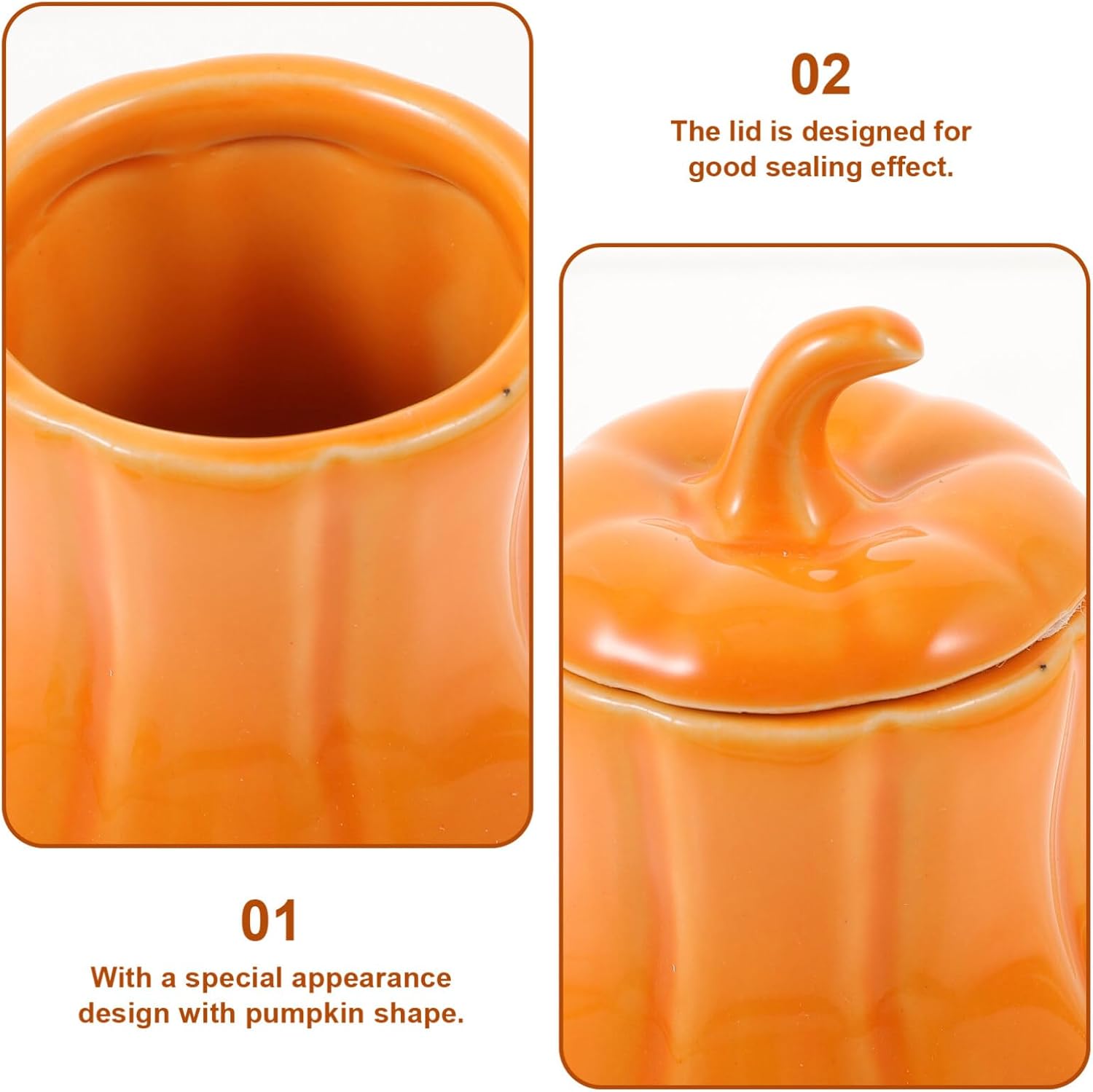 Amosfun Tarros Tarro de caramelo Tanque de almacenamiento Contenedor de caramelo Tarro de cocina de cerámica Recipiente de té Recipiente de té Tarro
