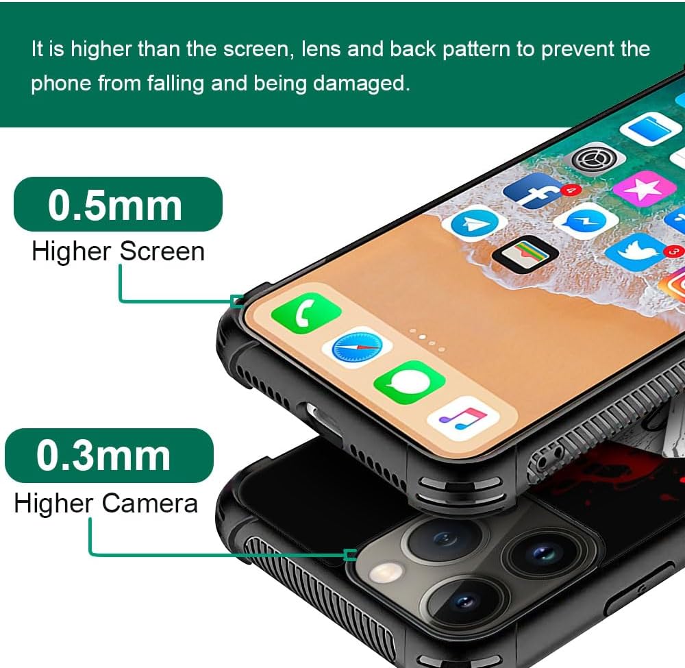 ZHEGAILIAN Funda compatible con iPhone 15 Pro, Joker Cards 15 Pro para hombresniños, esquinas reforzadas UNBreak Fashoin, cubierta trasera de TPU