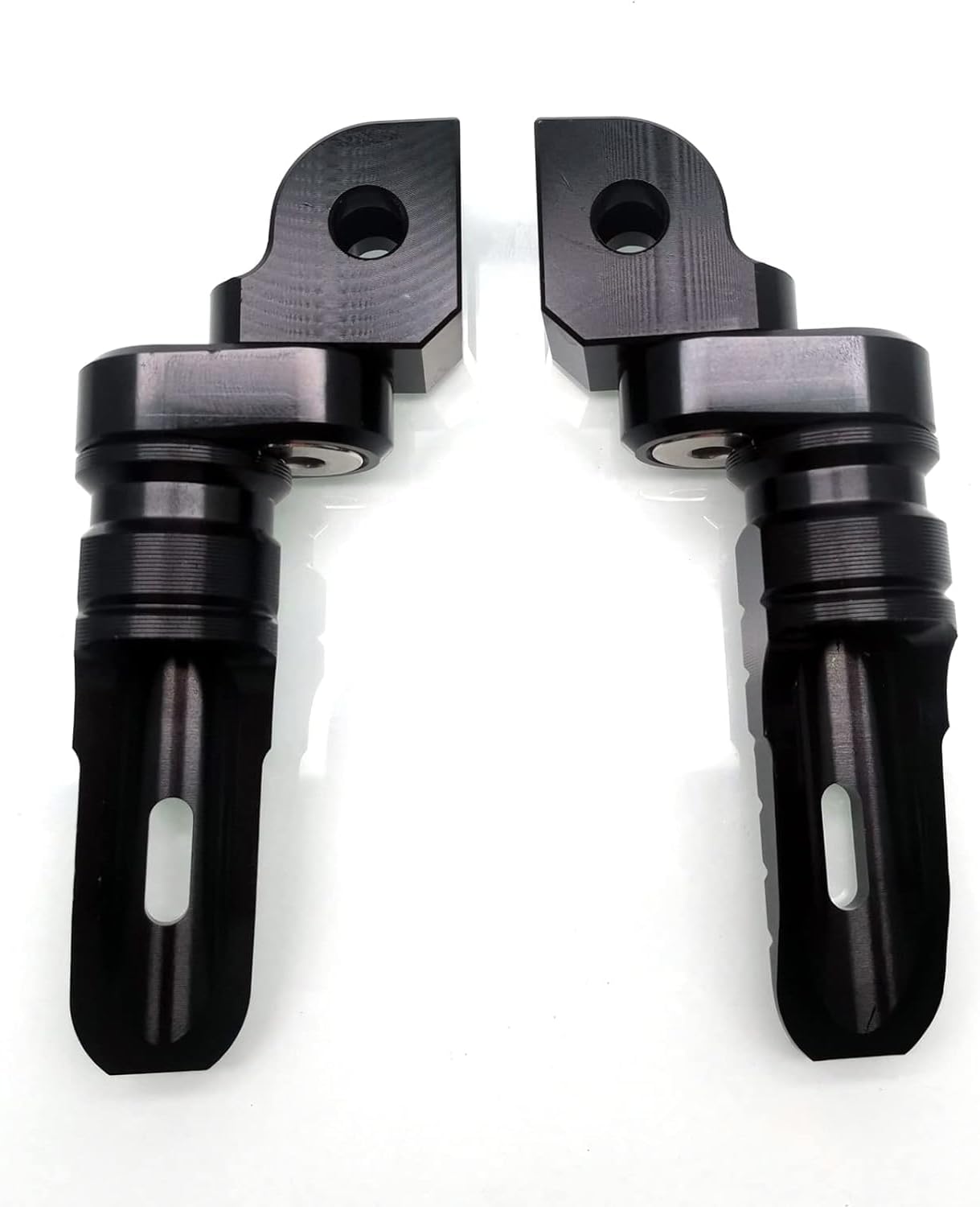 MZS Estriberas para motocicleta, estriberas delanteras para jinete, pedal de descanso ajustable de aluminio negro compatible con GROM Monkey CBR 600