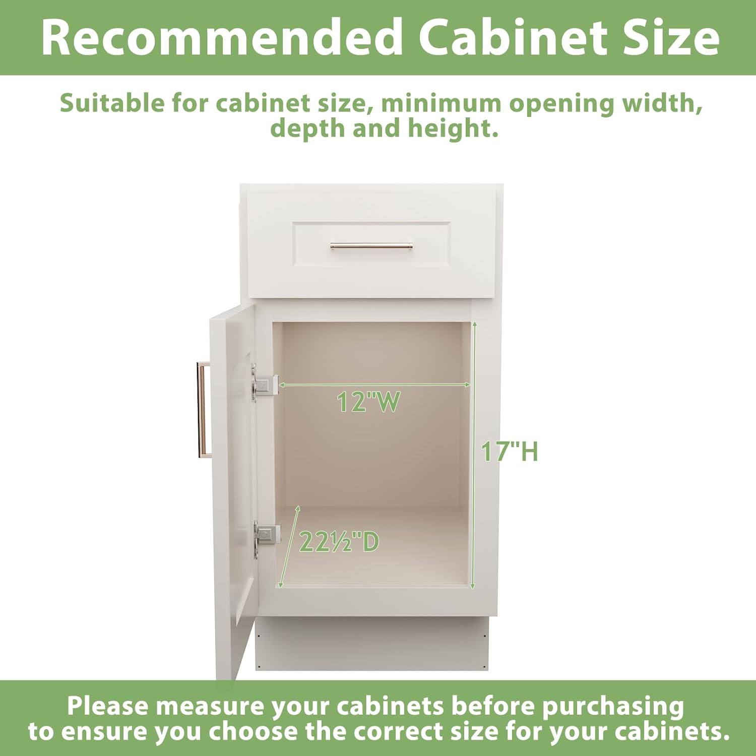 ROOMTEC Organizador de gabinete extraíble con mango de madera, 10 pulgadas de ancho x 21 pulgadas de profundidad, 2 niveles, cajones extraíbles para