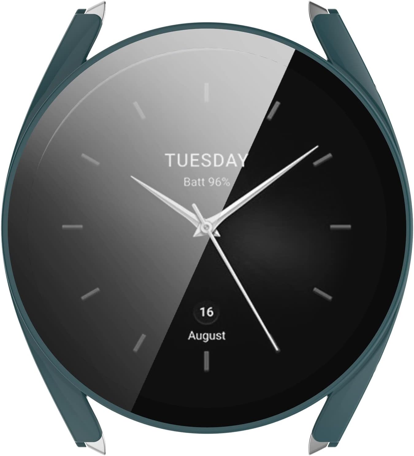 PC+Funda protectora de pantalla de vidrio templado compatible con Xiaomi Watch S2 1.654 in1.811 in, protector de pantalla para Xiaomi Watch S2 1.654