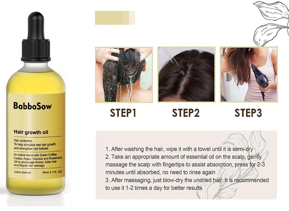 Veganic Aceite Natural para el Crecimiento del Cabello,Aceite Vegánico para el Crecimiento del Cabello,Aceite de Romero para el Crecimiento del