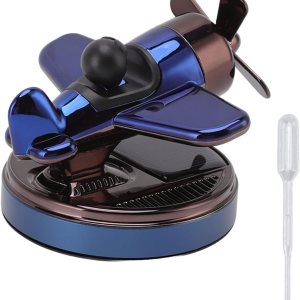 GLOGLOW Ambientador para automóvil, con forma de helicóptero, difusor solar de aromaterapia para automóvil, difusor solar de avión, para decoración GLOGLOW Ambientador para automóvil, con forma de helicóptero, difusor solar de aromaterapia para automóvil, difusor solar de avión, para decoración