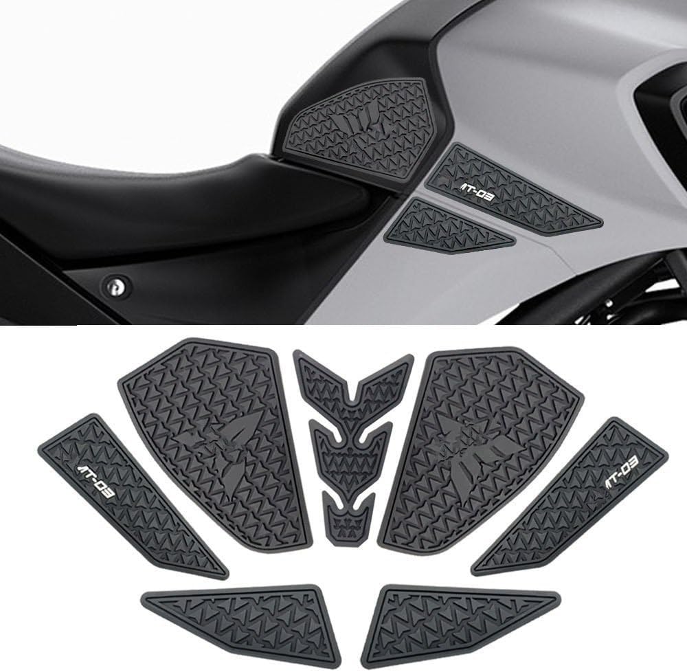 Motorcycle Fuel Tank Sticker Motorcycle Fuel Tank Pad Tank Protection Stickers Knee Grip Traction Pads Anti-Slip for Y&AMAHA MT-03 MT-25 MT03 MT25