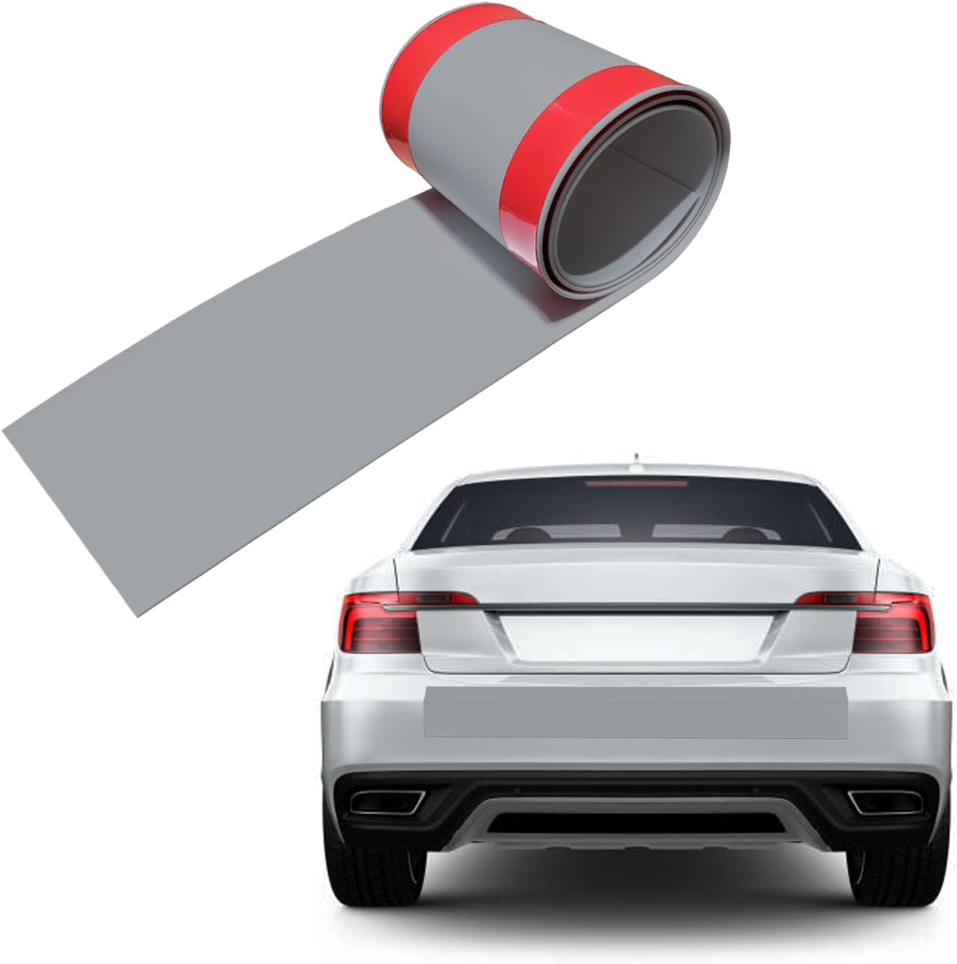 Protectores de parachoques de auto para bricolaje, 6 x 48 pulgadas, resistentes protectores de parachoques de goma autoadhesivos para automóviles,