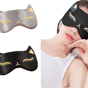 ADESUGATA 2 cubrebocas para dormir, lindo cubrebocas de seda para dormir, ligeros, ajustables, para mujeres y hombres, para dormir en la siesta de ADESUGATA 2 cubrebocas para dormir, lindo cubrebocas de seda para dormir, ligeros, ajustables, para mujeres y hombres, para dormir en la siesta de