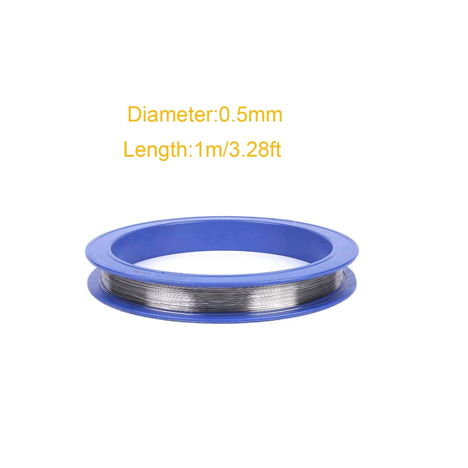 Alambre de tungsteno de metal puro, diámetro 0.016-0.079 in, adecuado para fuentes de luz eléctricas de alta temperatura, longitud 3.3 ft3.28 pies,