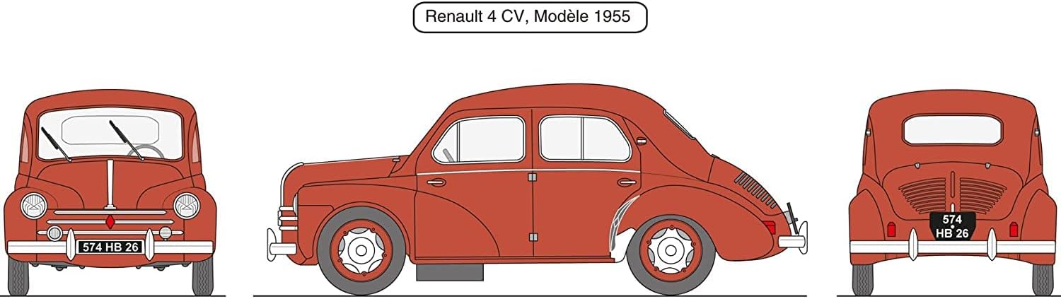 Heller Renault 4 CV Kit de construcción de modelos de coche (21 piezas)