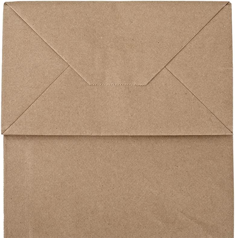 bagmad Cada 100 bolsas de papel de regalo marrón y verde de 8 x 4.75 x 10 pulgadas con asas