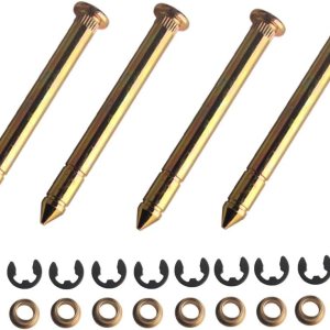 Dewhel Bisagra de puerta de coche Pasadores Pin Buje delantero Kit de puerta para Ford F150 F250 F350 Bronco Dewhel Bisagra de puerta de coche Pasadores Pin Buje delantero Kit de puerta para Ford F150 F250 F350 Bronco