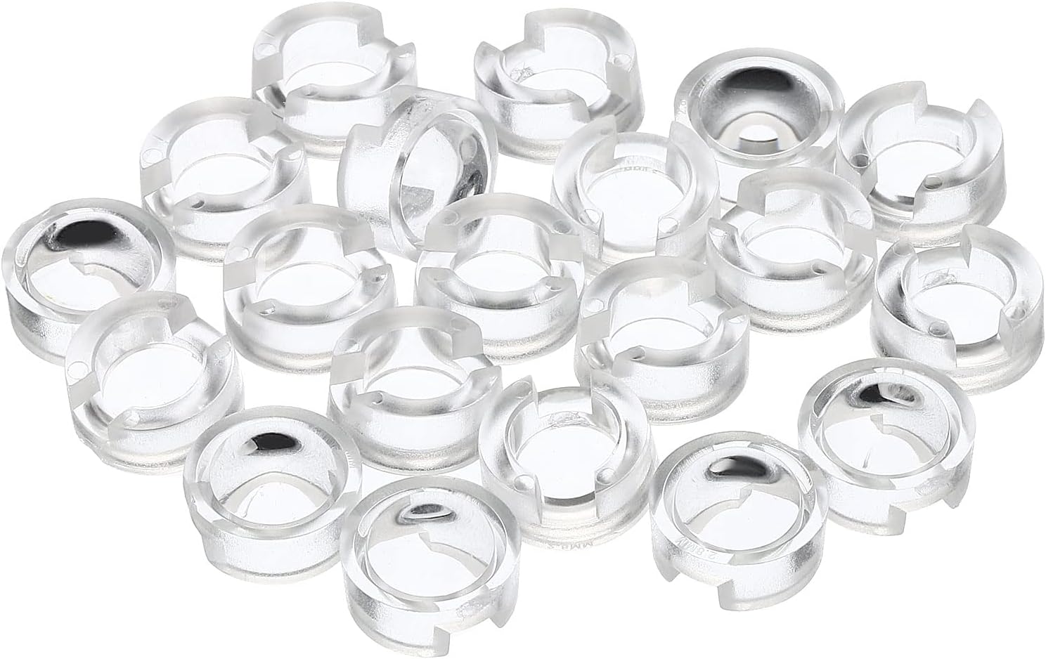 PATIKIL Lente convexa LED de 0.512 in, 20 unidades de ángulo de haz de 100 grados, lente condensadora óptica convexa LED para cámaras infrarrojas,